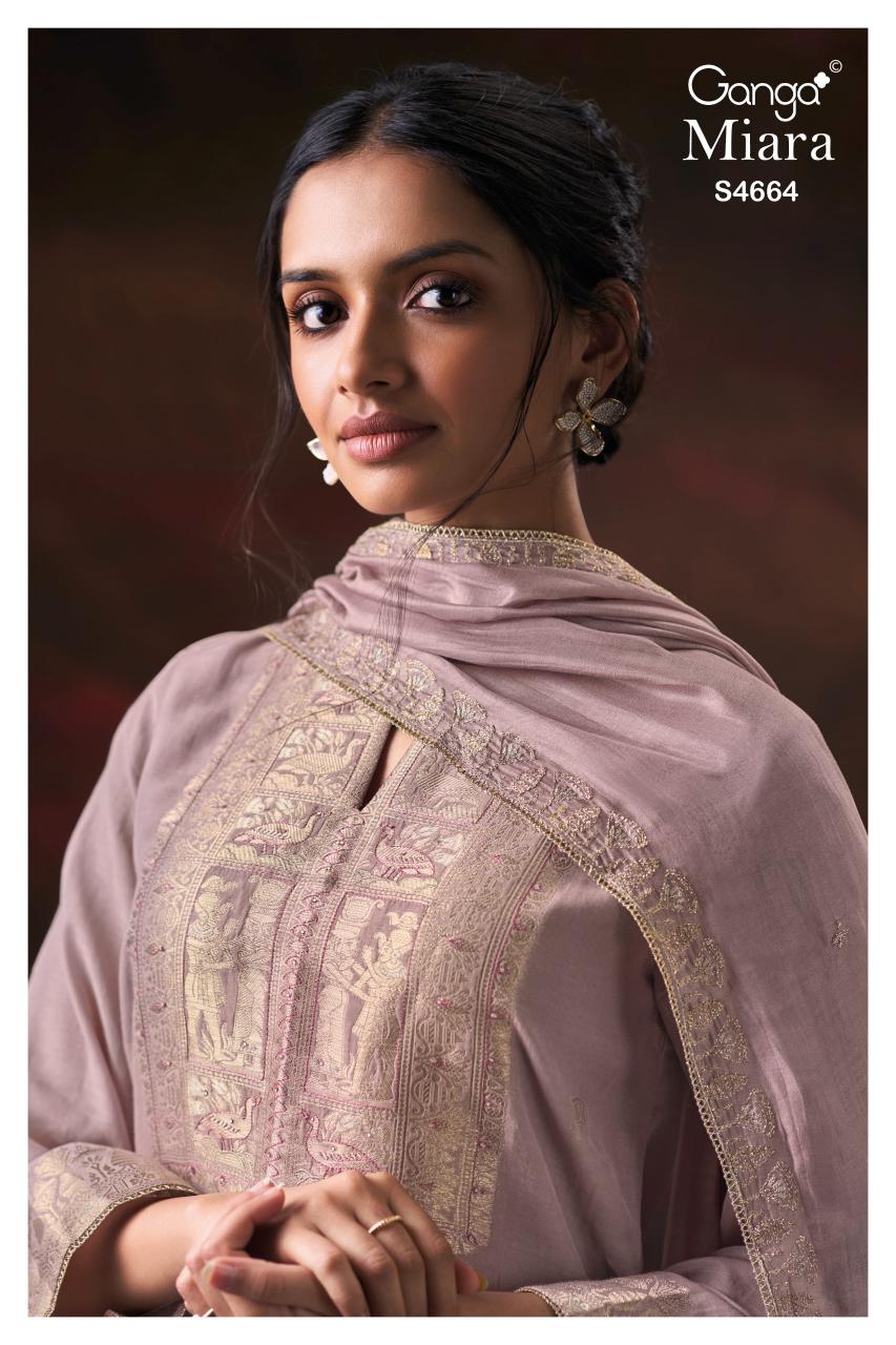 Ganga Miara 4664 catalog wholesale salwar kameez pakistani