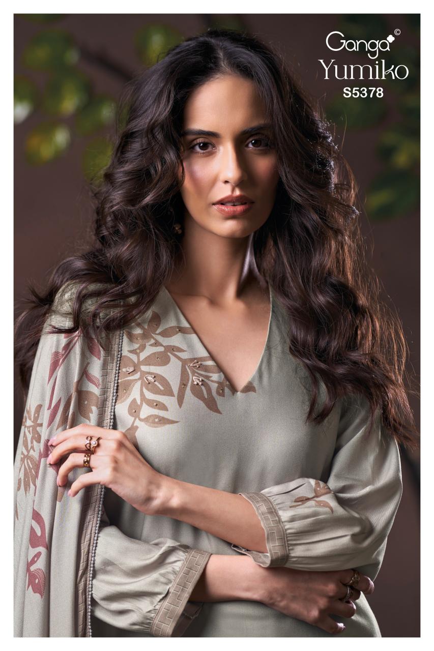 Ganga Yumiko 5378 catalog salwar kameez material wholesale in mumbai