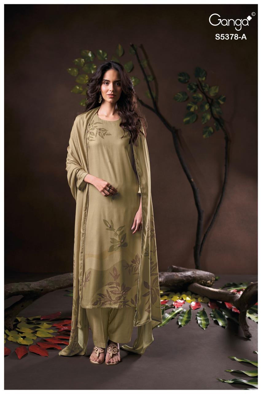 Ganga Yumiko 5378 catalog salwar kameez material wholesale in mumbai