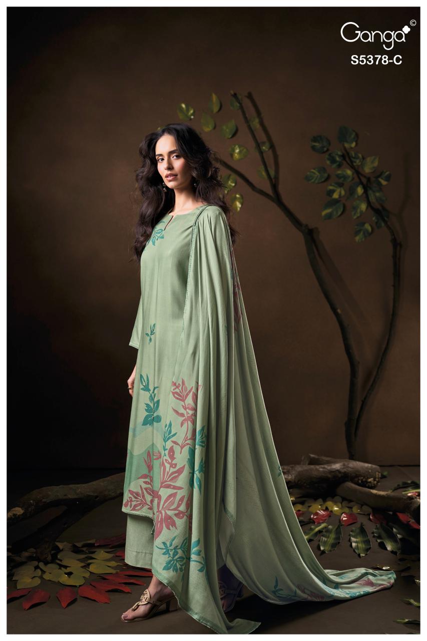 Ganga Yumiko 5378 catalog salwar kameez material wholesale in mumbai