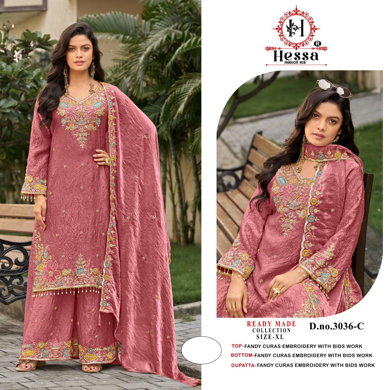 Hessa 3036 catalog pakistani suits wholesale in india