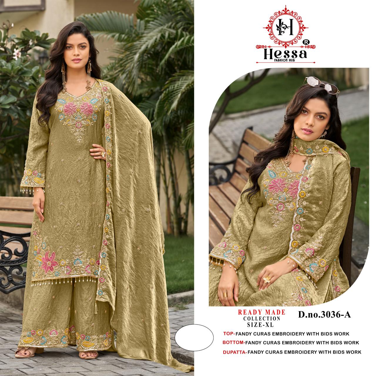 Hessa 3036 catalog pakistani suits wholesale in india