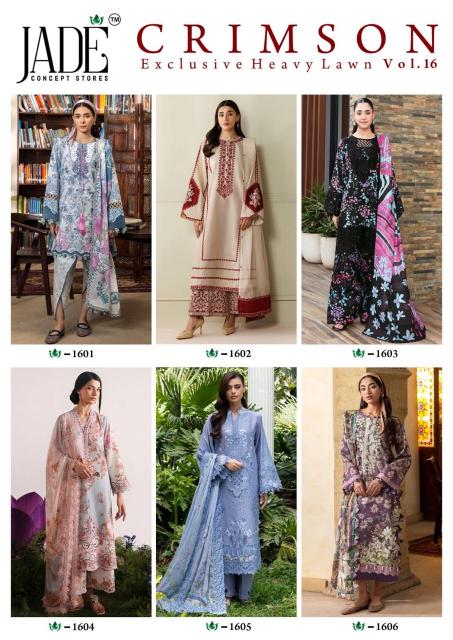 Jade Crimson Vol 16 – Karachi Kurti Pant With Dupatta Wholesale Catalog