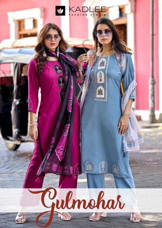 Kadlee Gulmohar catalog kurti set wholesale