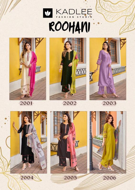 Kadlee Roohani catalog rayon fabric kurtis wholesale