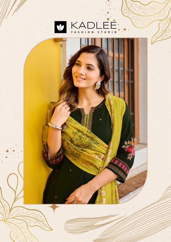 Kadlee Roohani catalog rayon fabric kurtis wholesale