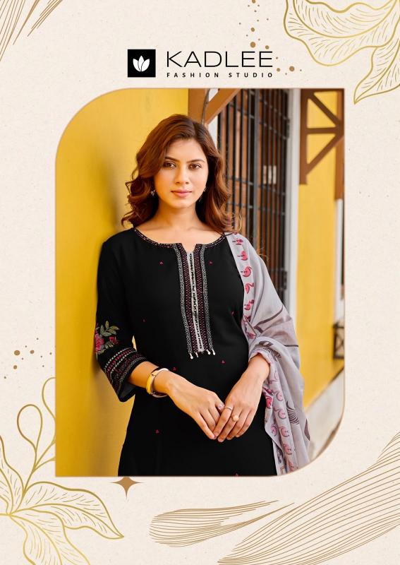Kadlee Roohani catalog rayon fabric kurtis wholesale