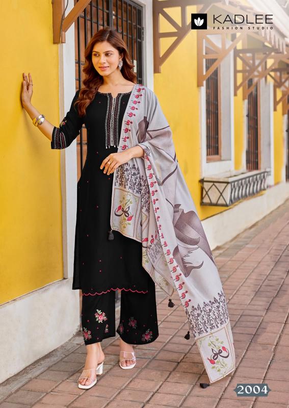 Kadlee Roohani catalog rayon fabric kurtis wholesale