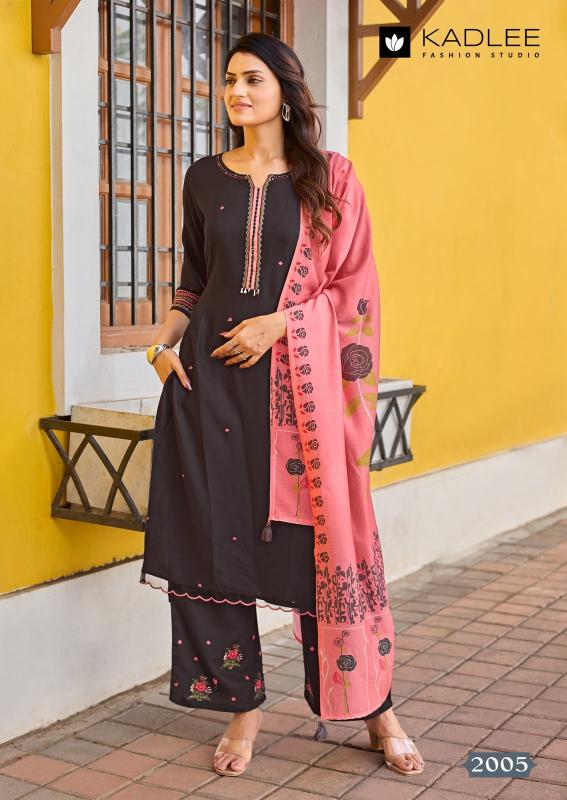 Kadlee Roohani catalog rayon fabric kurtis wholesale