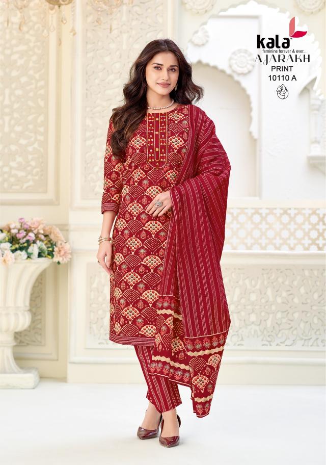 Kala Ajarakh Vol-1 – Kurti Pant With Dupatta - Wholesale Catalog