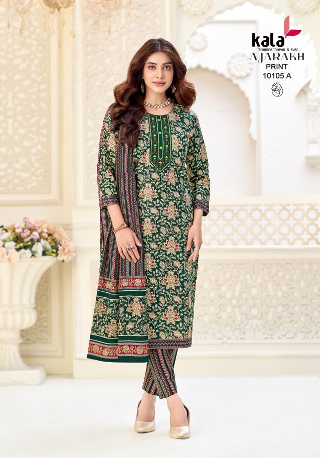 Kala Ajarakh Vol-1 – Kurti Pant With Dupatta - Wholesale Catalog