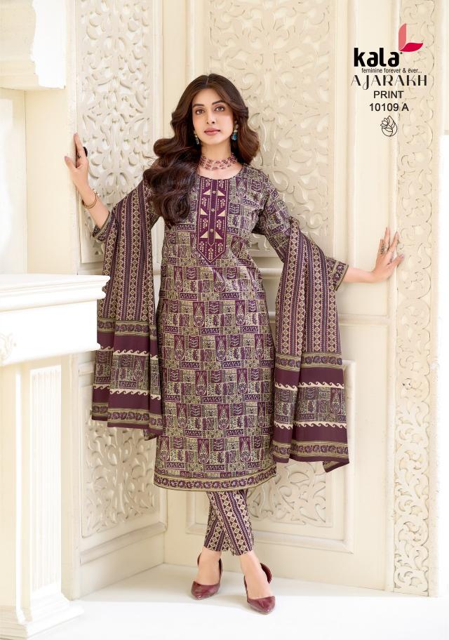 Kala Ajarakh Vol-1 – Kurti Pant With Dupatta - Wholesale Catalog