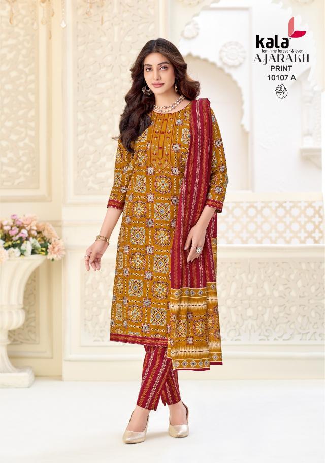 Kala Ajarakh Vol-1 – Kurti Pant With Dupatta - Wholesale Catalog