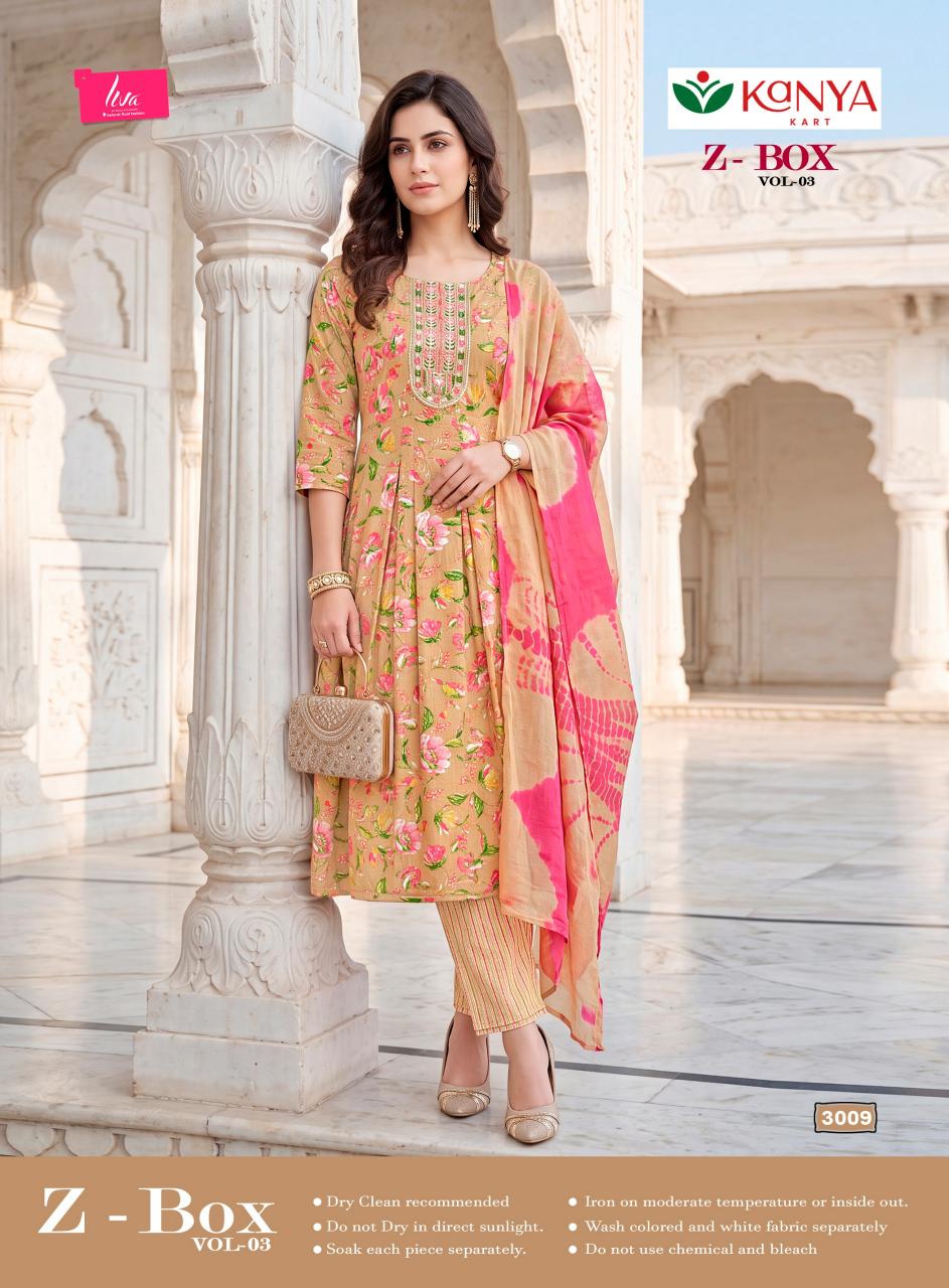 Kanya Z Box vol 3 catalog surat kurti wholesale market online shopping