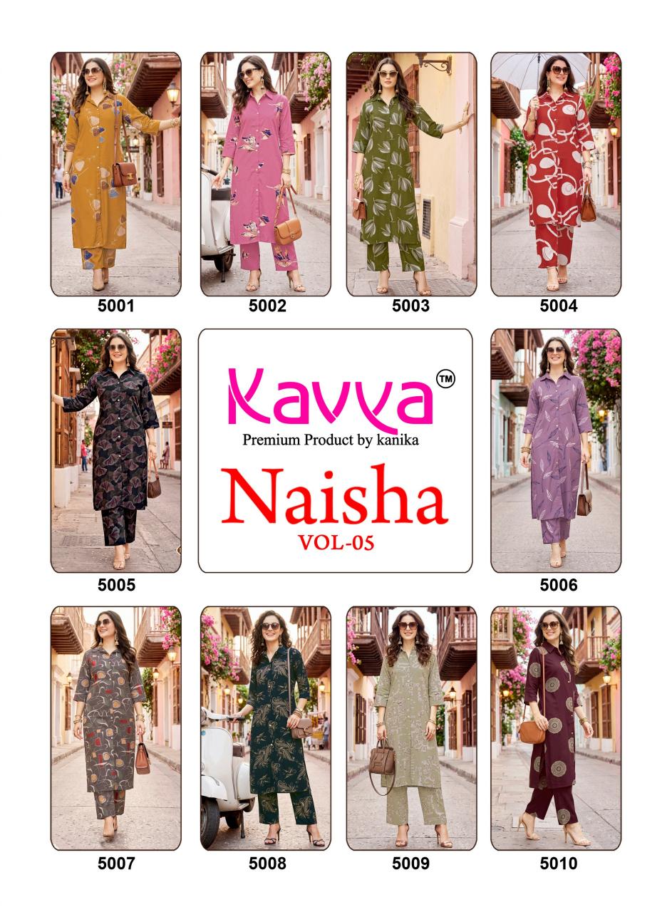 Kavya Naisha vol 5 catalog coord set wholesale market in delhi