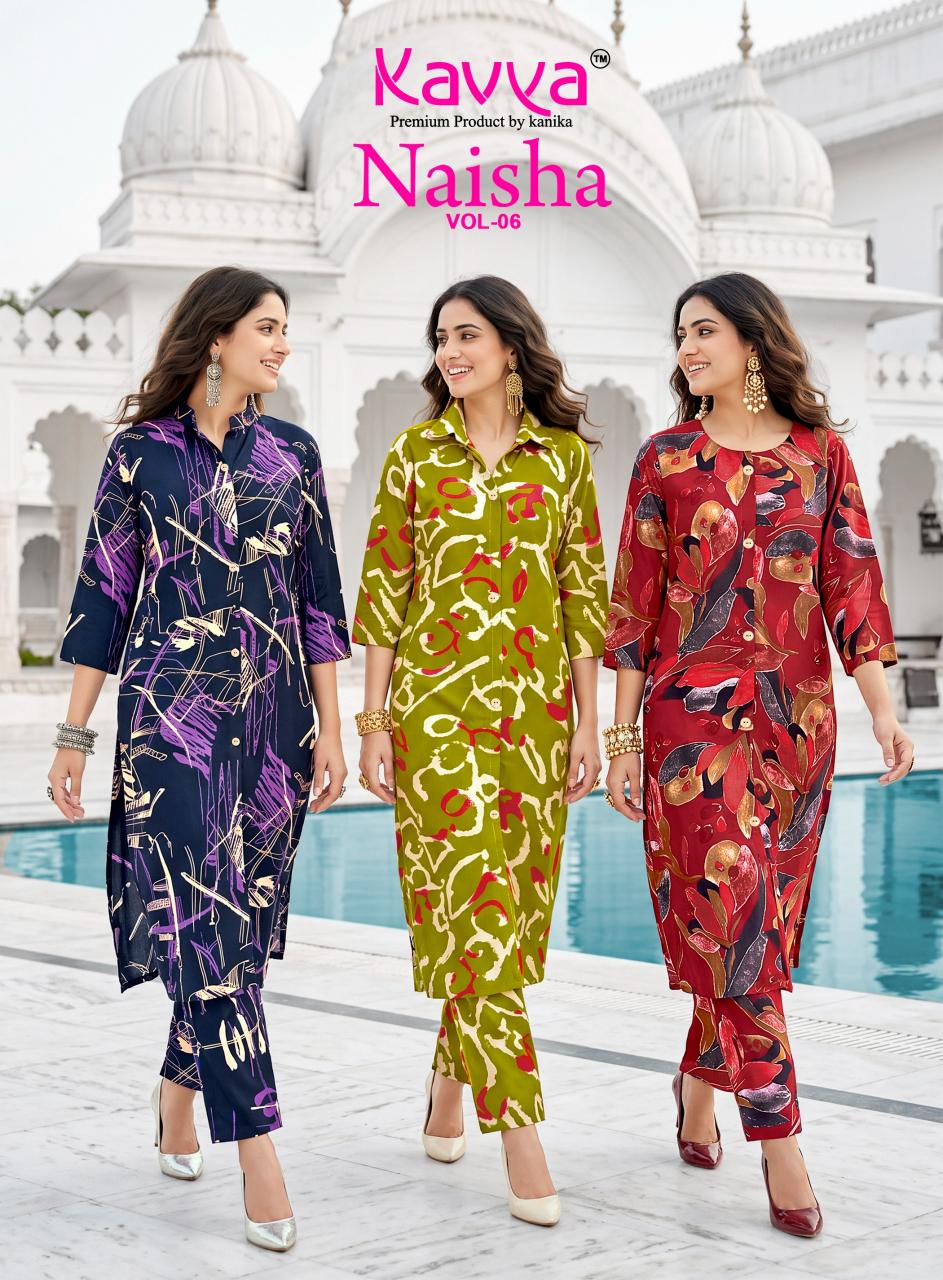 Kavya Naisha vol 6 catalog co ord sets wholesale delhi