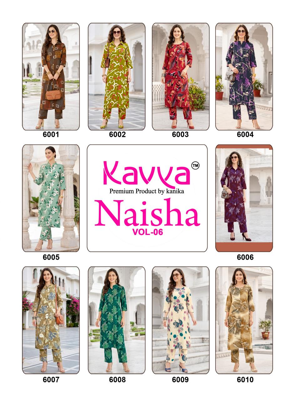 Kavya Naisha vol 6 catalog co ord sets wholesale delhi