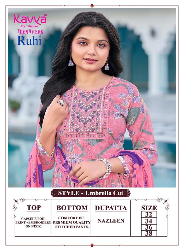 Kavya Ruhi Vol 26 catalog umbrella kurtis kids wear wholesale