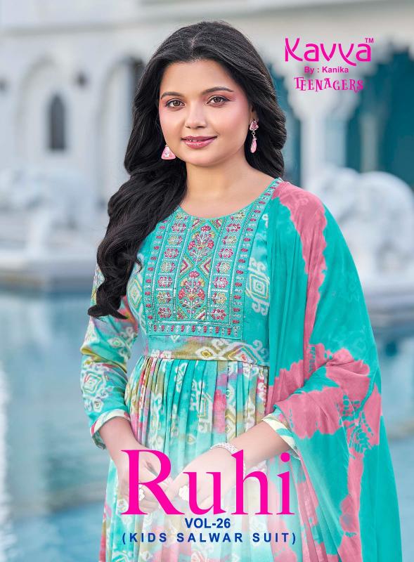 Kavya Ruhi Vol 26 catalog umbrella kurtis kids wear wholesale