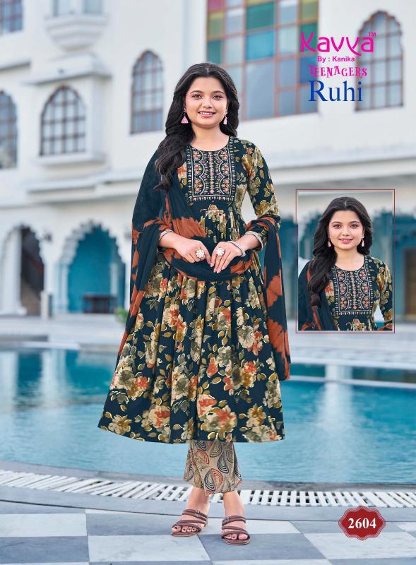 Kavya Ruhi Vol 26 catalog umbrella kurtis kids wear wholesale