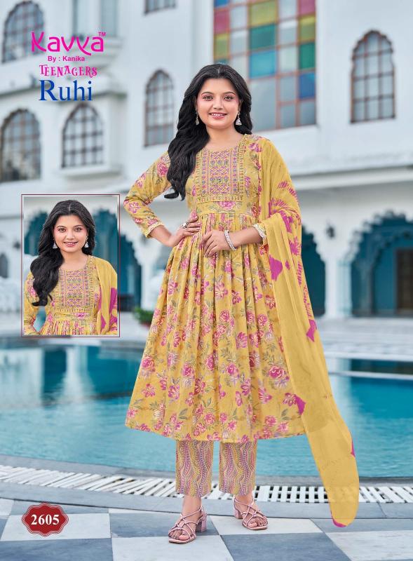 Kavya Ruhi Vol 26 catalog umbrella kurtis kids wear wholesale