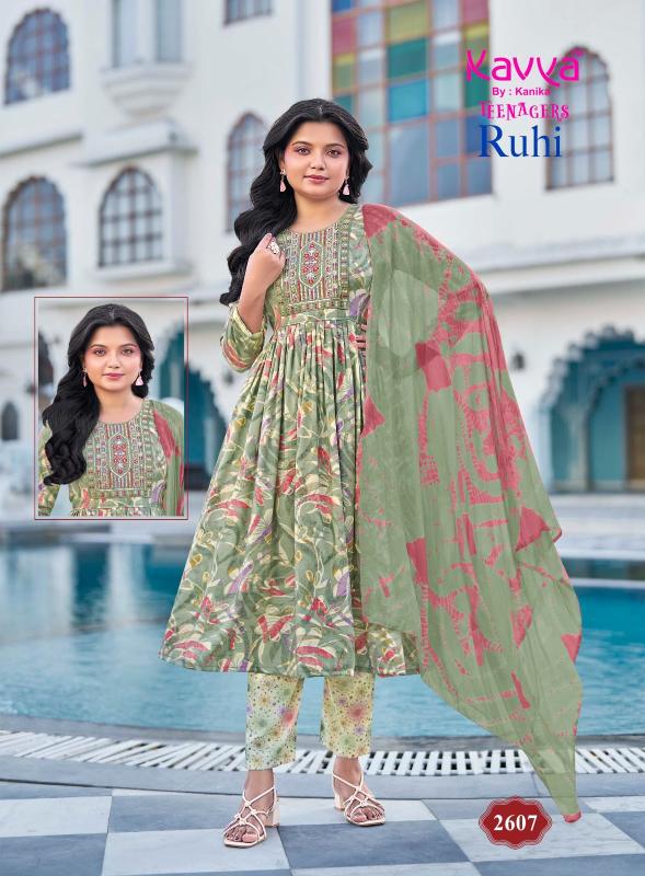 Kavya Ruhi Vol 26 catalog umbrella kurtis kids wear wholesale