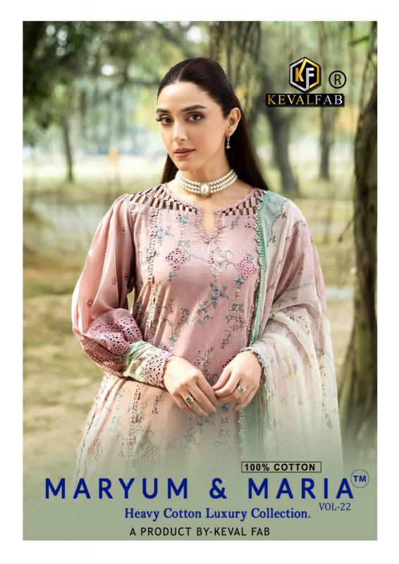 Keval Maryum N Maria 22 – Karachi Dress Material Wholesale Catalog