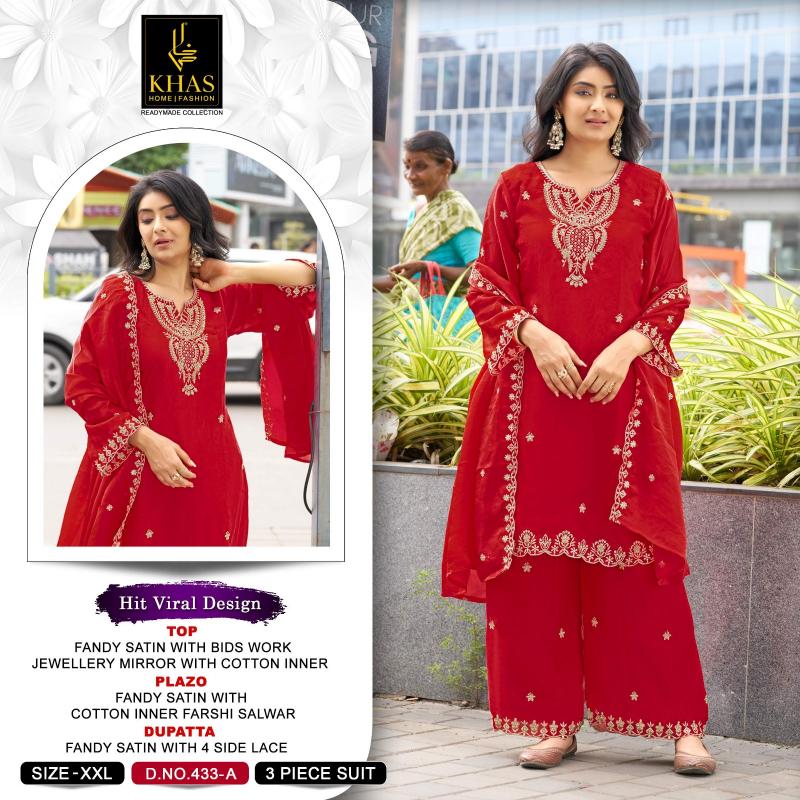 Khas 433 catalog pakistani suits wholesalers