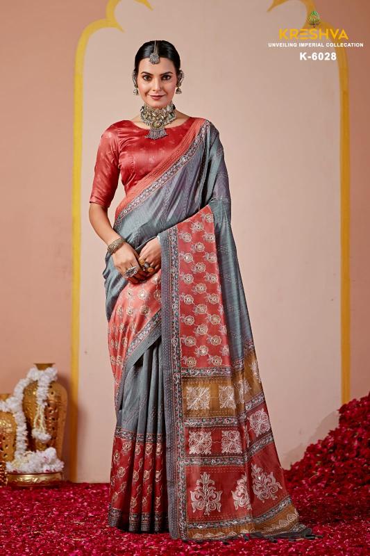 Kreshva Resham catalog kota mirror work sarees wholesale
