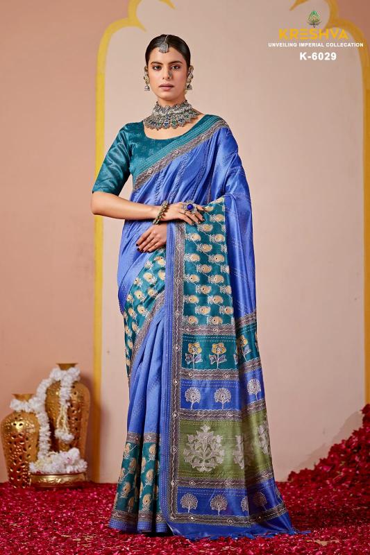 Kreshva Resham catalog kota mirror work sarees wholesale