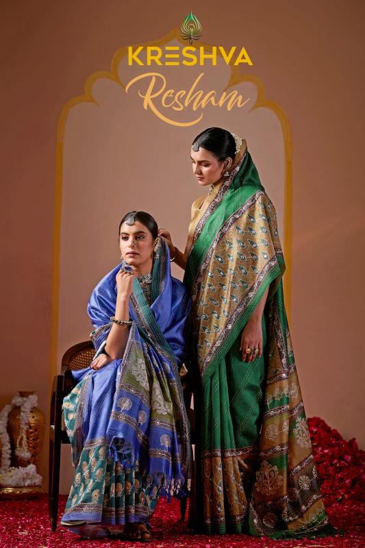 Kreshva Resham catalog kota mirror work sarees wholesale