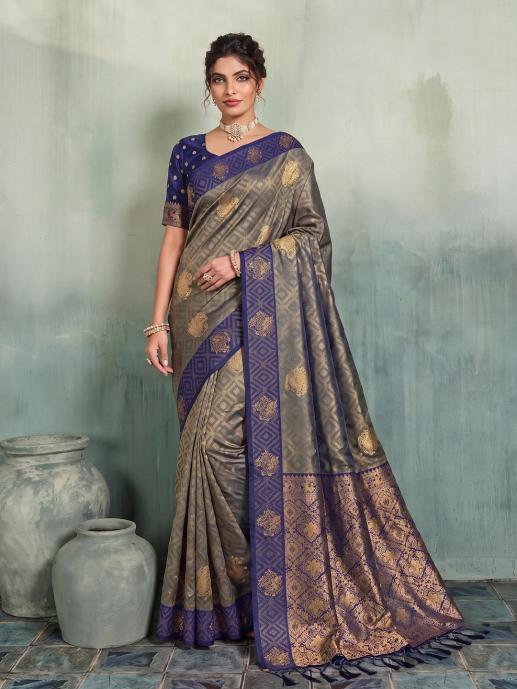 MADRAS HANDLOOM by SHREE SHYAM FASHION fancy designer Silk fabric FESTIVAL WEAR saree wholesale with Fancy latkan