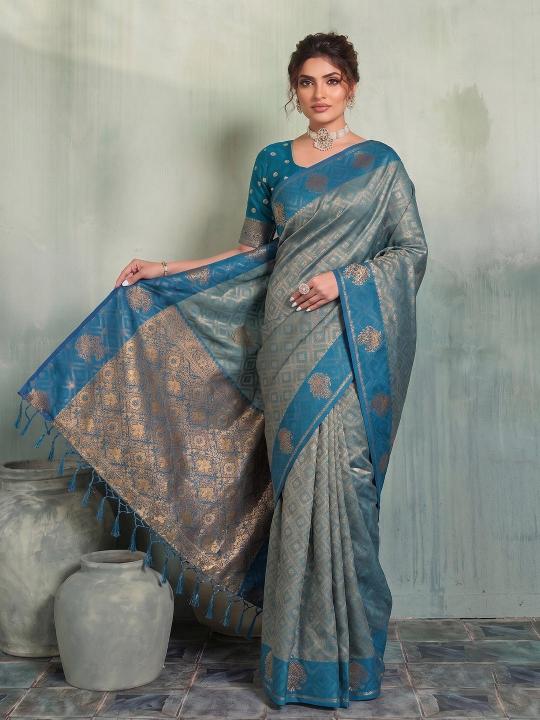 MADRAS HANDLOOM by SHREE SHYAM FASHION fancy designer Silk fabric FESTIVAL WEAR saree wholesale with Fancy latkan