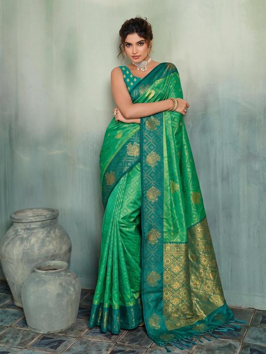 MADRAS HANDLOOM by SHREE SHYAM FASHION fancy designer Silk fabric FESTIVAL WEAR saree wholesale with Fancy latkan