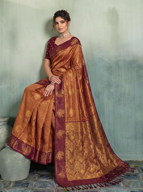 MADRAS HANDLOOM by SHREE SHYAM FASHION fancy designer Silk fabric FESTIVAL WEAR saree wholesale with Fancy latkan