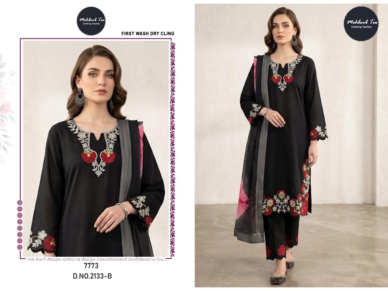 Mehboob Tex 2133 A B C catalog pakistani suits wholesalers