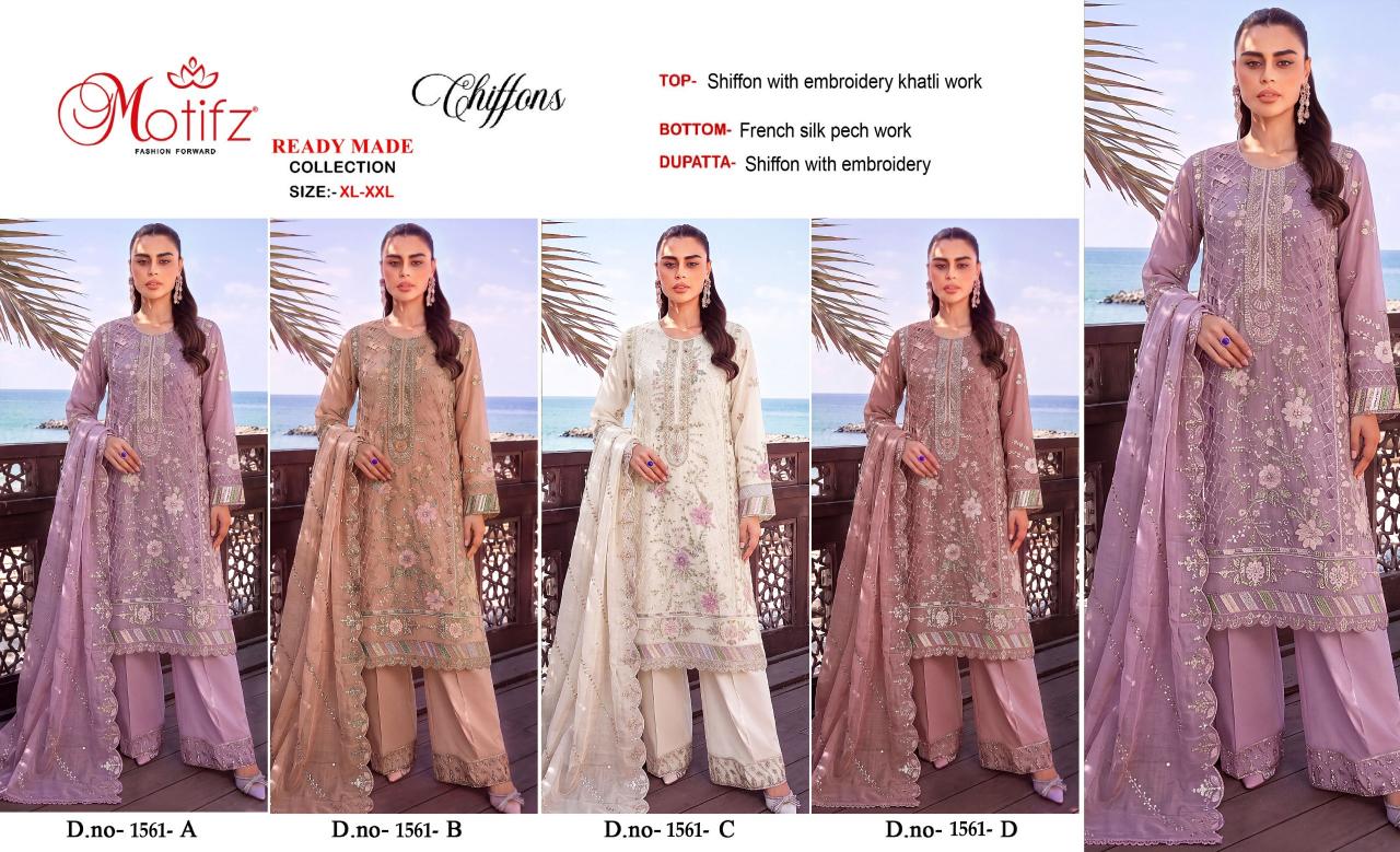 Motifz 1561 catalog wholesale pakistani suits in delhi