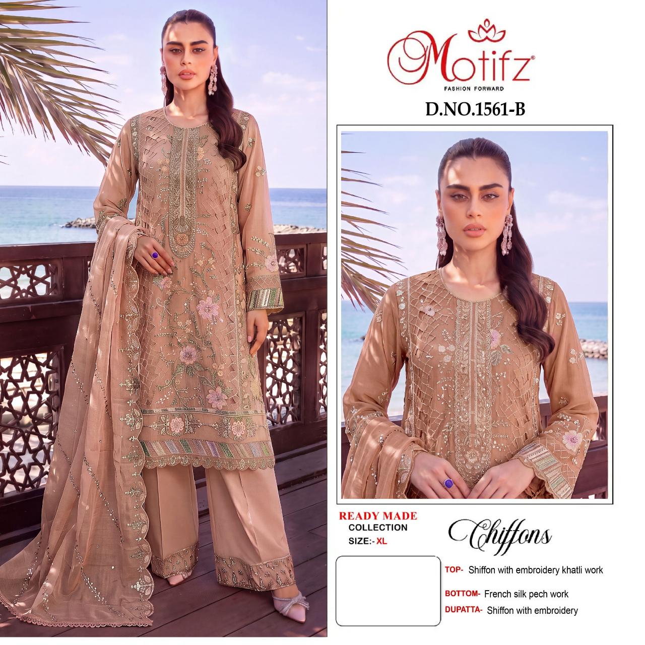 Motifz 1561 catalog wholesale pakistani suits in delhi
