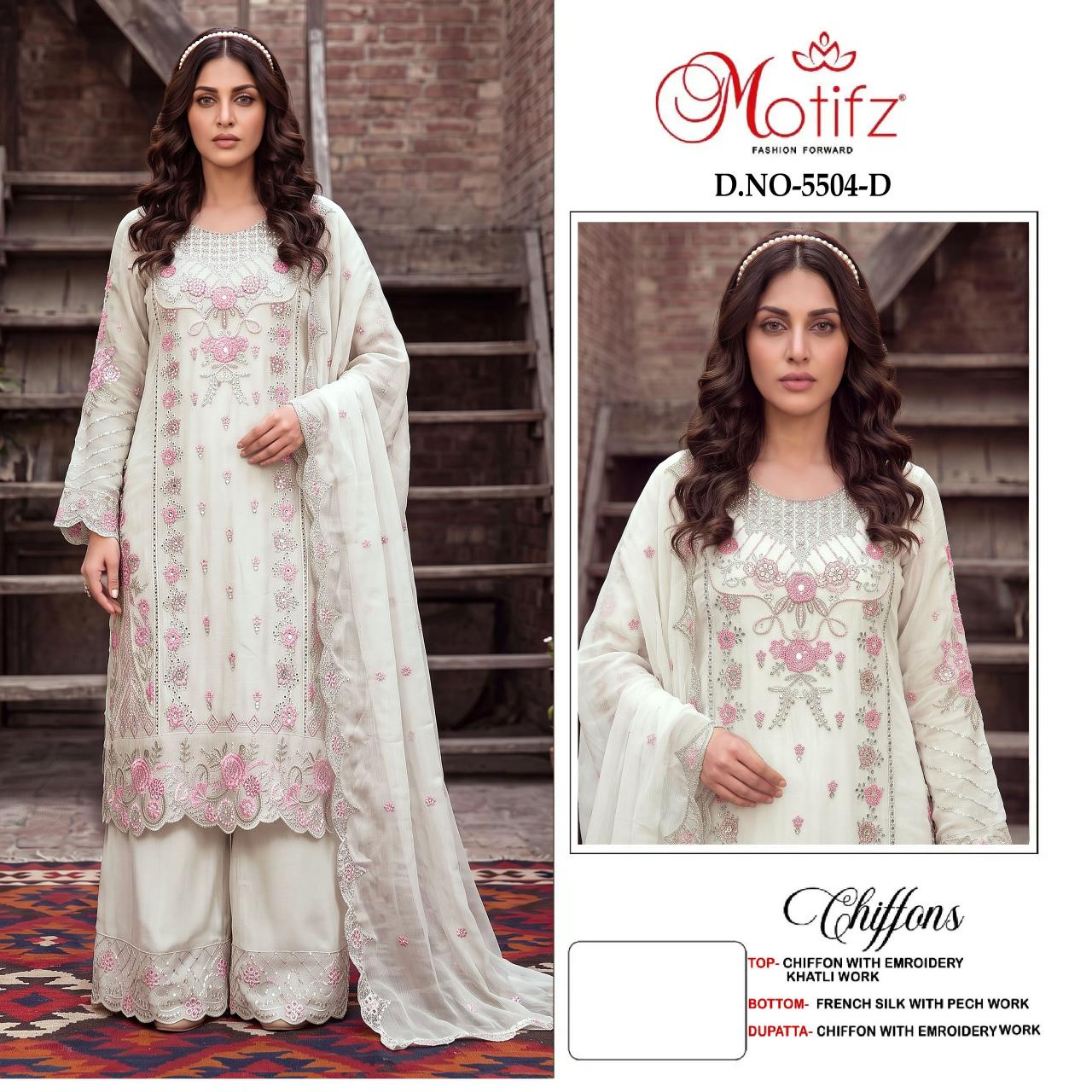 Motifz 5504 catalog wholesale pakistani suits in kashmir