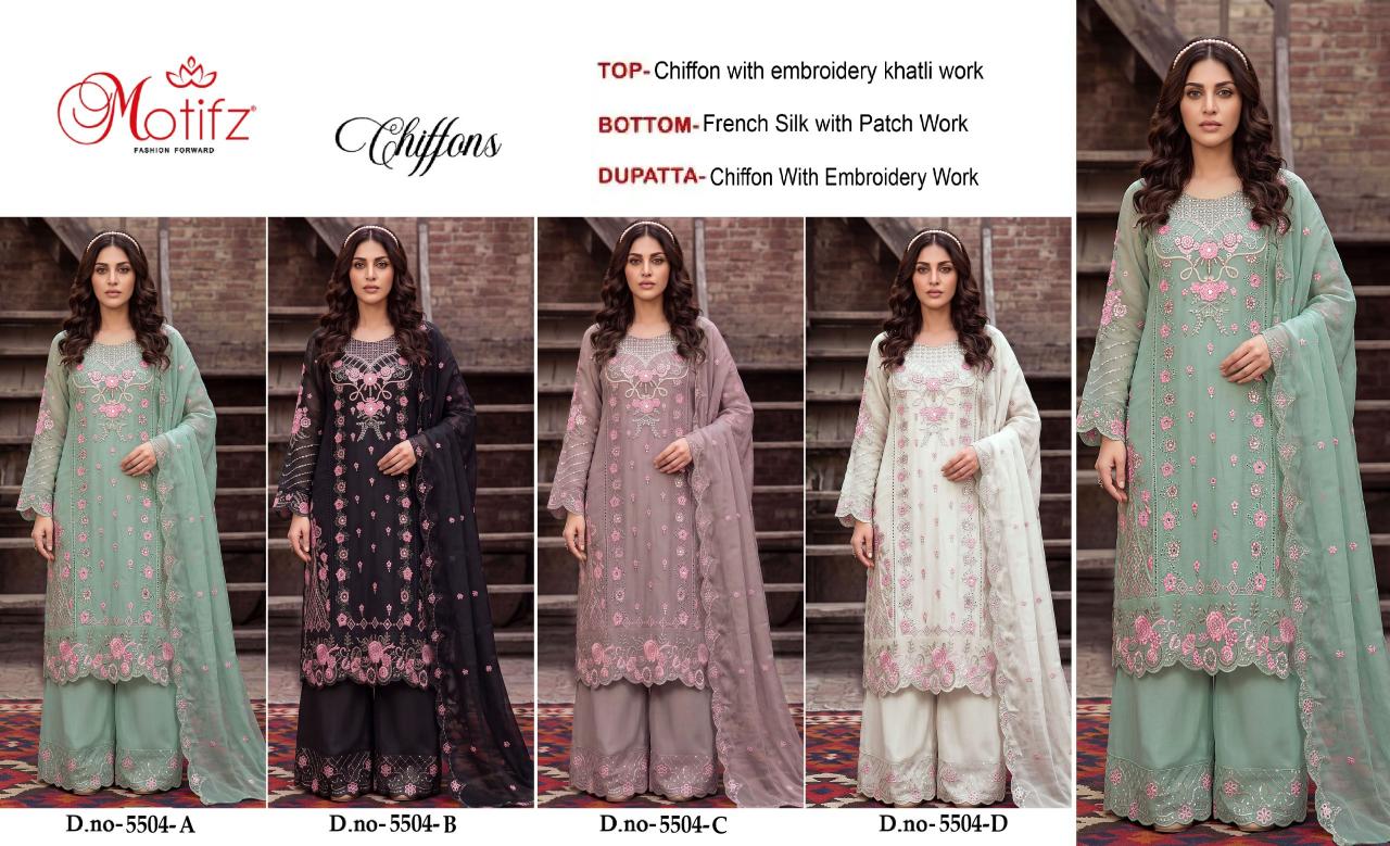 Motifz 5504 catalog wholesale pakistani suits in kashmir