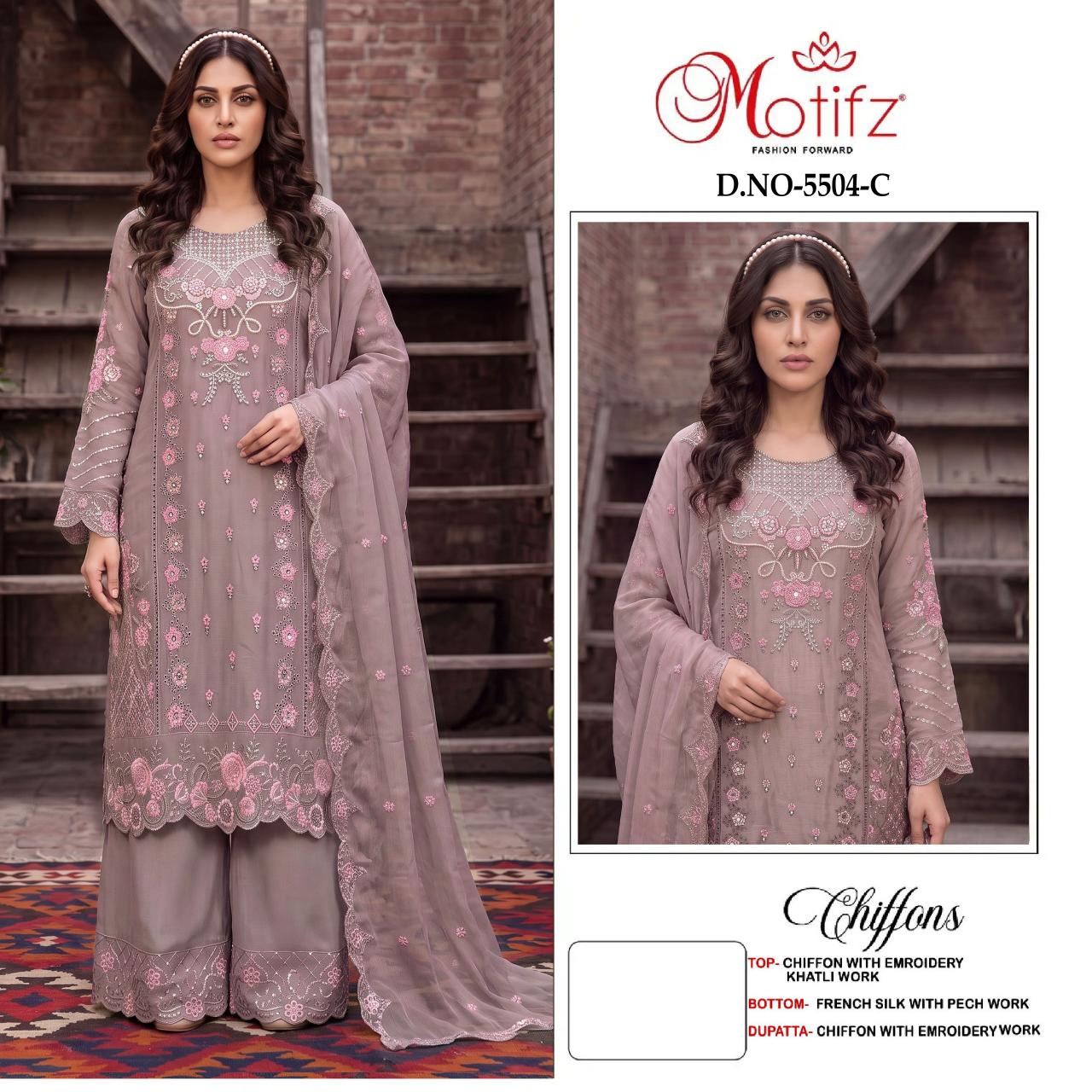 Motifz 5504 catalog wholesale pakistani suits in kashmir