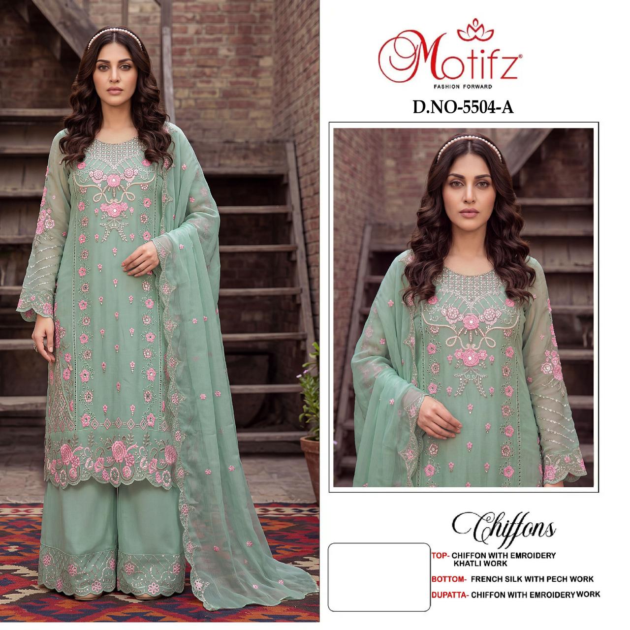 Motifz 5504 catalog wholesale pakistani suits in kashmir