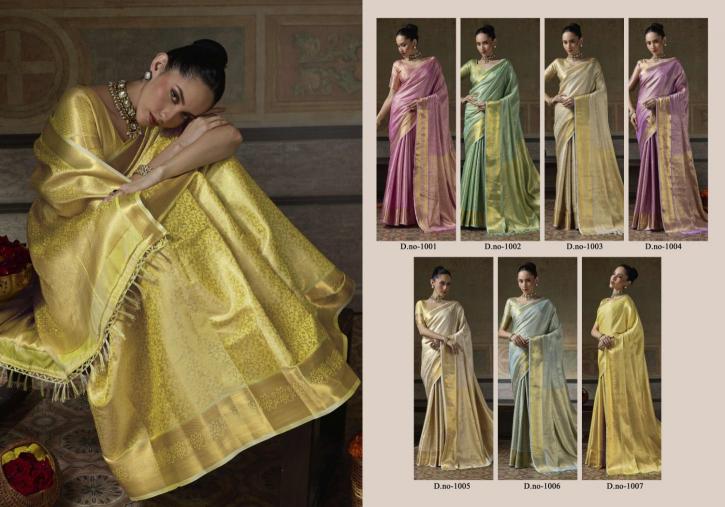 MUSKAN by SHREE SHYAM FASHION fancy designer Kanchivaram Silk fabric saree wholesale with Fancy latkan