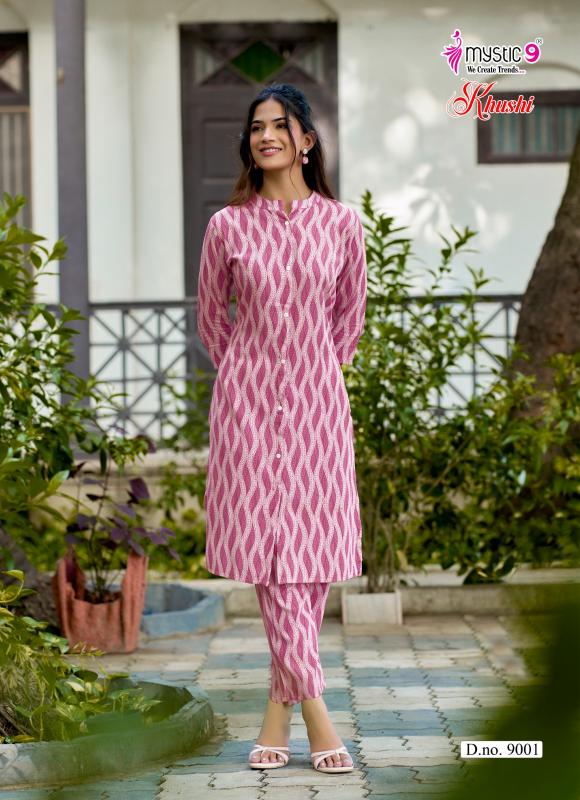 Mystic 9 Khushi Vol 9 catalog ladies coord set wholesale