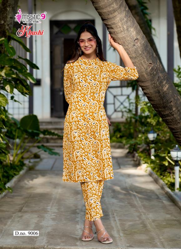 Mystic 9 Khushi Vol 9 catalog ladies coord set wholesale