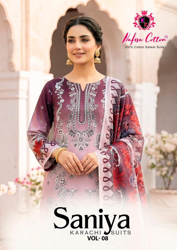 Nafisa saniya Vol 8 – Karachi Dress Material Wholesale Catalog