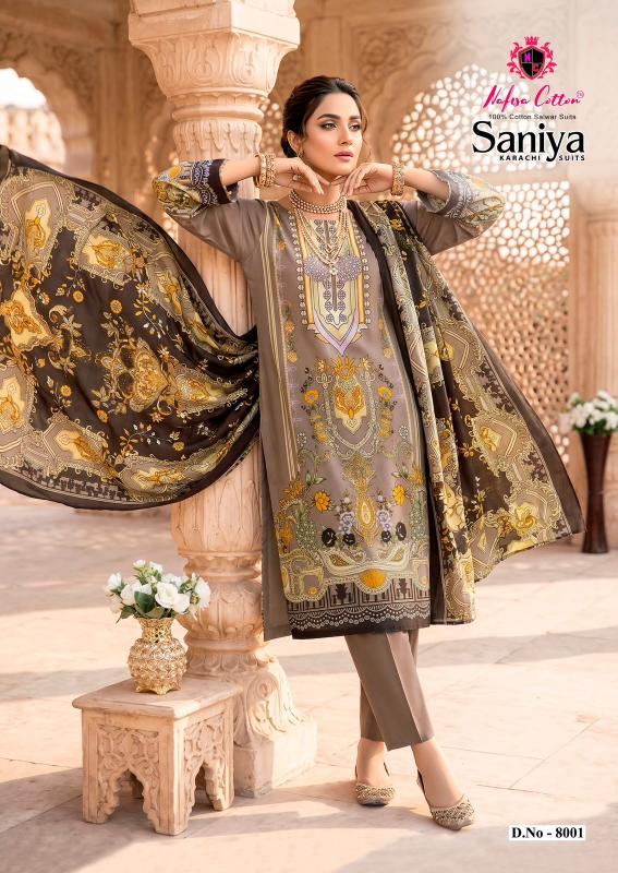 Nafisa saniya Vol 8 – Karachi Dress Material Wholesale Catalog