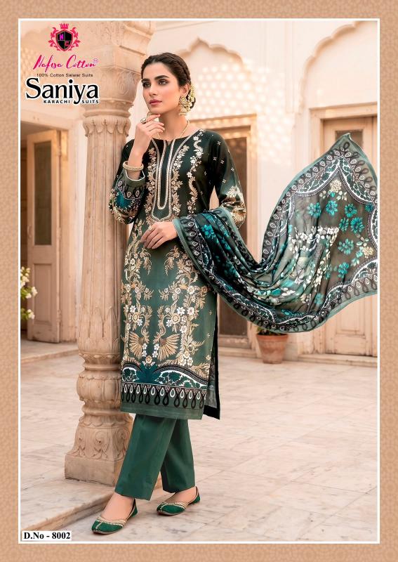 Nafisa saniya Vol 8 – Karachi Dress Material Wholesale Catalog