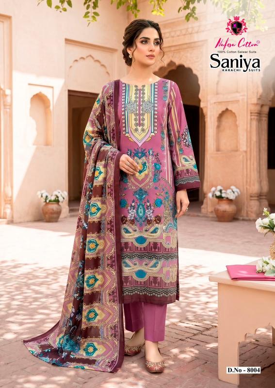 Nafisa saniya Vol 8 – Karachi Dress Material Wholesale Catalog