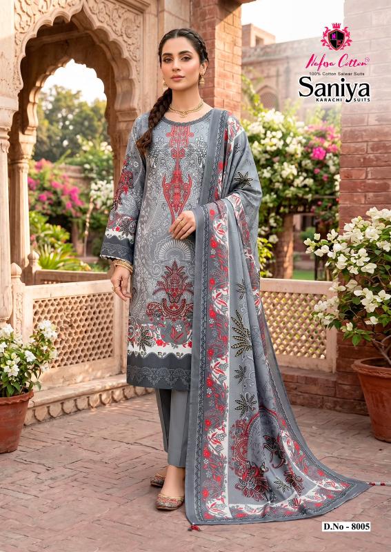 Nafisa saniya Vol 8 – Karachi Dress Material Wholesale Catalog